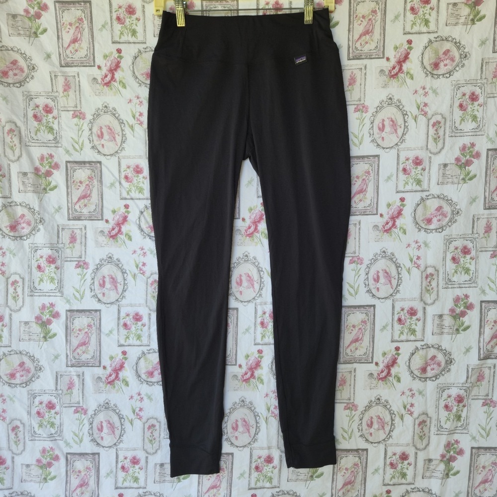 Patagonia Capilene Lightweight Baselayer Leggings Womens Size Small Black Pant